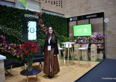 Daniela Espana of Florverde, together with FSI, they gave a seminar on sustainability and market access during the show.